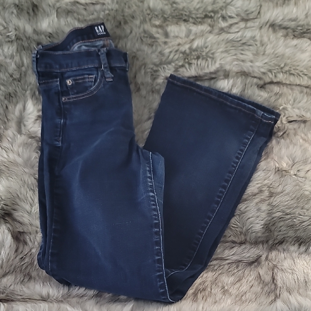 GAP Perfect Boot  Dark Blue Flare Women's Jeans - Picture 8 of 8